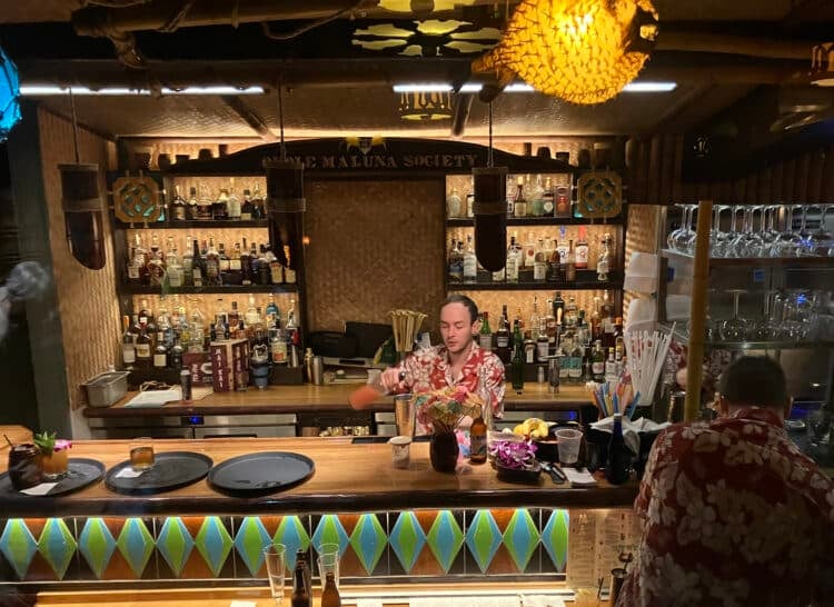Our favorite way to visit the historic Mai-Kai restaurant: Come for happy hour; see the gardens 9 The Mai-Kai service bar is visible from a window in the gift shop. (Photo: David Blasco)