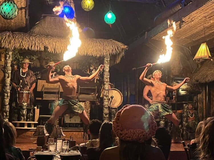 Our favorite way to visit the historic Mai-Kai restaurant: Come for happy hour; see the gardens 26 The finale of the show at the Mai-Kai Restaurant in Fort Lauderdale. (Photo: Bonnie Gross)