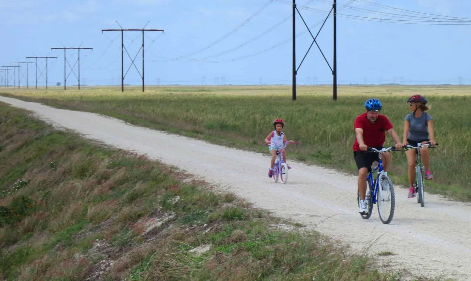 The Markham Park levee trail in Sunrise is a safe spot for family biking.