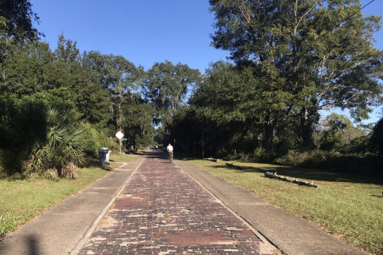 This red brick road was built in 1921 as an early automobile route. Called the Old Spanish Trail, it once connected St. Augustine and San Diego. This is the most scenic, which is closest to downtown Milton FL. (Photo: Bonnie Gross)