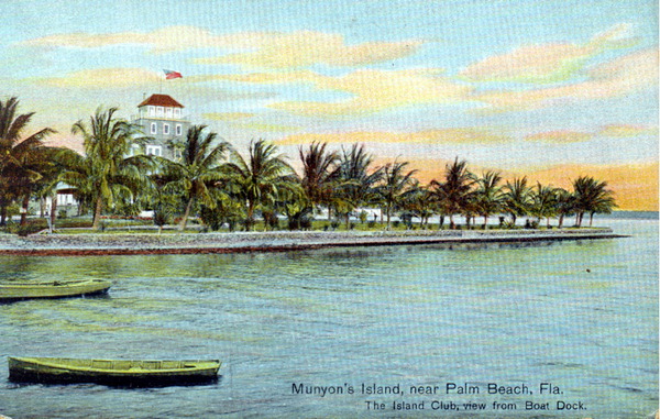 A postcard from the Hotel Hygiea, a five-story hotel that operated on Munyon Island from 1903 to 1917, when it burned down. (Courtesy Florida Memory)