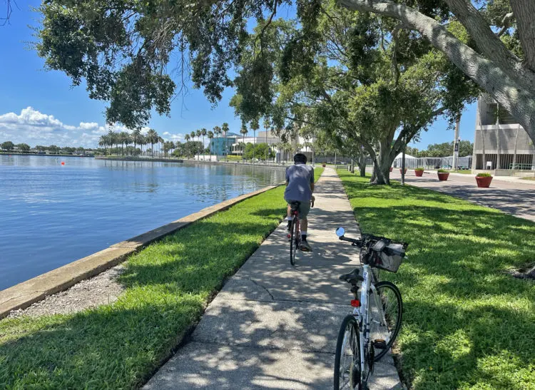 Things to do in St. Petersburg: Biking along the North Bay Trail with grand views of the Bay and a series of parks. (Photo: Bonnie Gross)