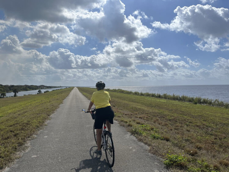 Lake Okeechobee Scenic Trail: The view doesn't change quickly but there are water views and big sky.  (Photo: David Blasco)