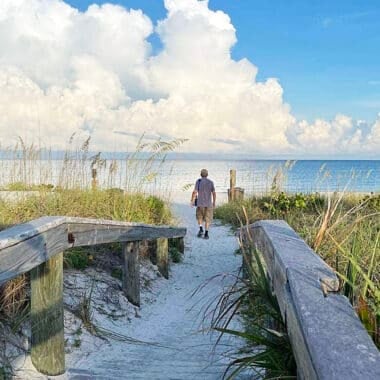 Morning walk on Pass-A-Grille Beach. (Photo by Bonnie Gross)