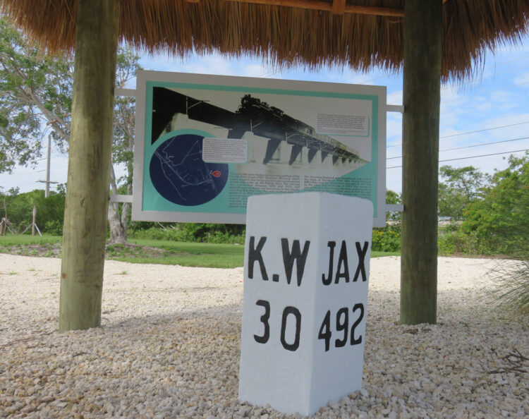 Florida Keys parks: The historic marker at Pine Channel Nature Park was placed along the Overseas Railroad and is one of three remaining. (Photo: David Blasco)