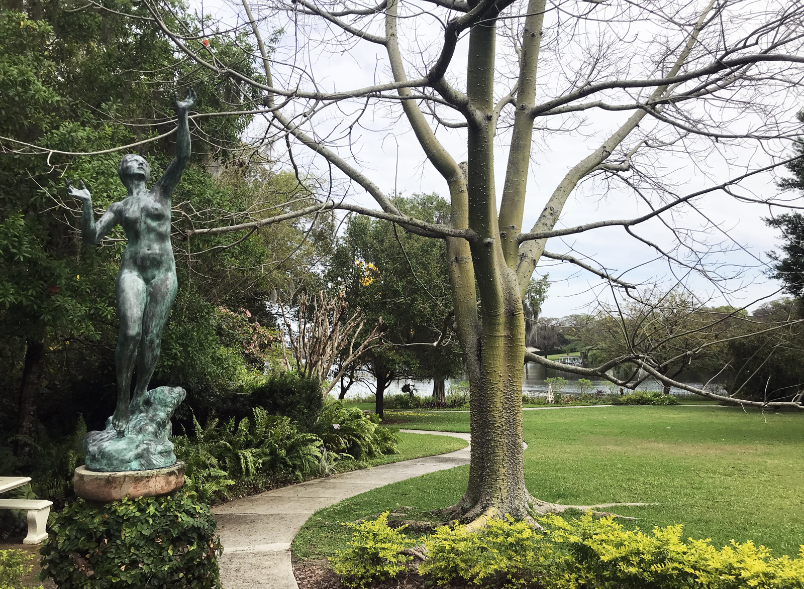 Things to do in Winter Park: The Albin Polasek Museum and Sculpture Garden has grounds full of sculpture and trees with terrific views of Lake Osceola. (Photo Bonnie Gross)