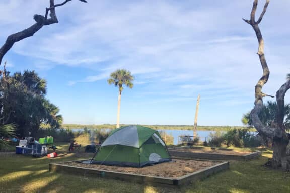 Campsites at Princess Place Preserve in Flagler County are beautifully situated in the forest, some with waterfront views. (Photo: Bonnie Gross)