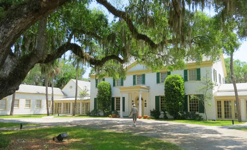 The Ribault Club, near the Kingsley Plantation, represents the 20th century era when millionaires wintered on Fort George Island. It's part of  the Timucuan Ecological and Historic Preserve. (Photo: Bonnie Gross)