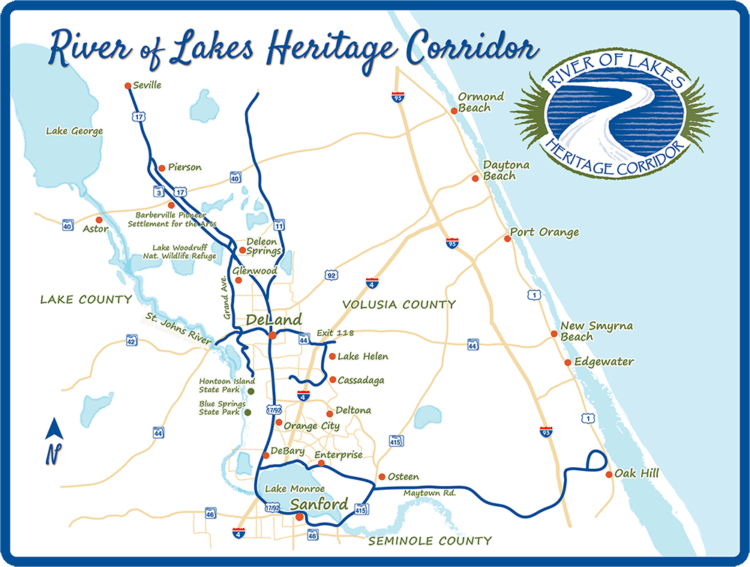 Unsung heritage corridor: Springs, history, scenic byway in Central Florida 1 florida scenic drive river of lakes heritage corridor map Unsung heritage corridor: Springs, history, scenic byway in Central Florida