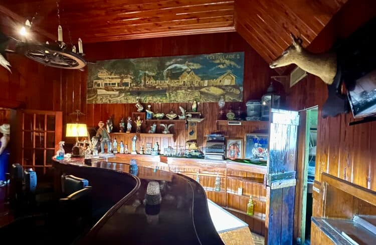 Take a perfect trip to Everglades City 21 The rarely used bar off the lobby of the Everglades City Rod and Gun Club looks frozen in time. (Photo: Bonnie Gross)