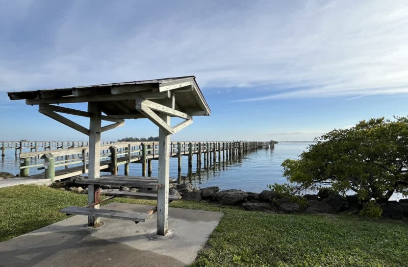 Sebastian: An old Florida river town and great base for kayaking and exploring 5 Walking along the riverfront, we came to Riverview Park in Sebastian, which has picnic tables, docks for fishing and boats and parking. (Photo: Bonnie Gross)