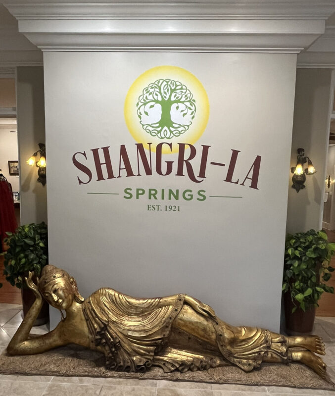 The entrance to the lobby of the Shangri-la Springs hotel in old Bonita Springs. (Photo: Bonnie Gross)