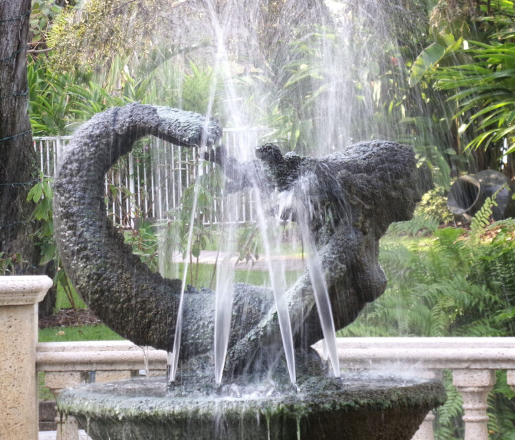 The original spring that gave the town its name spurts out of the mermaid fountain on the grounds of Shangri-la Springs. (Photo: David Blasco)