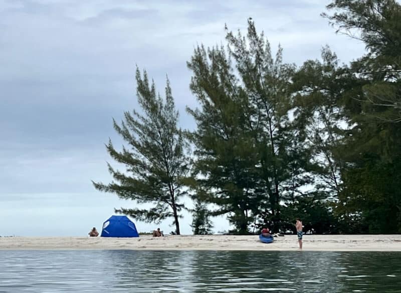 Kayak to your own tiny paradise: Exploring spoil islands in the Indian River Lagoon 2 Kayak campers set up for the day on a spoil island off Sebastian. (Photo: Bonnie Gross)