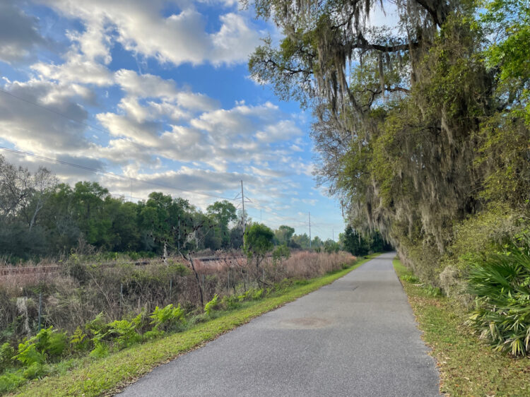 The Spring to Spring rail trail is a superb paved trail through woodsy countryside and goes right through Blue Springs State Park. (Photo: Anna Blasco)
