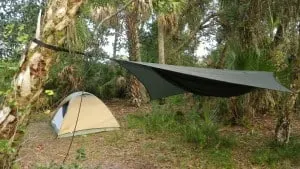 Primitive campsite at St Sebastian River Preserve State Park