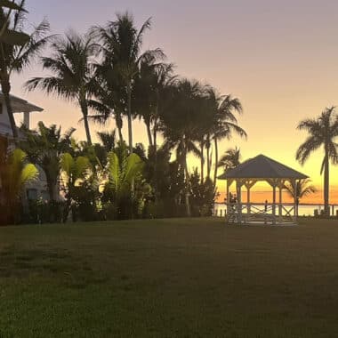 Sunset view from Tarpon Lodge on Pine Island.