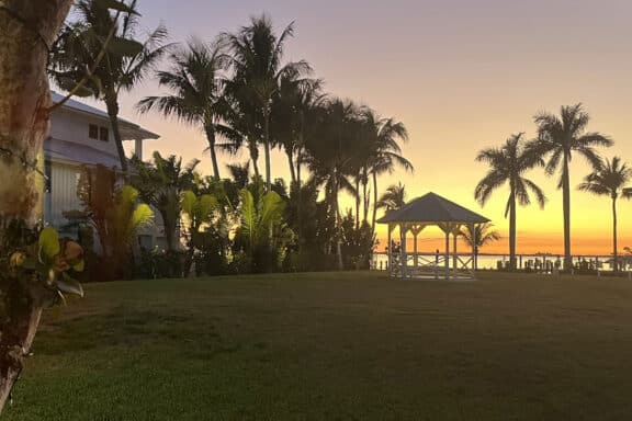 Sunset view from Tarpon Lodge on Pine Island.