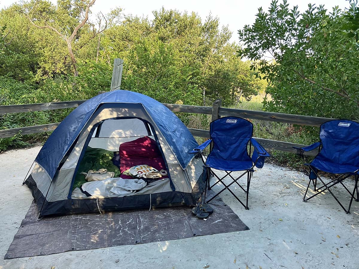 Tent camping in the Florida Keys: Slim pickin's but doable 3 tent camping tent at long key SP Tent camping in the Florida Keys: Slim pickin's but doable