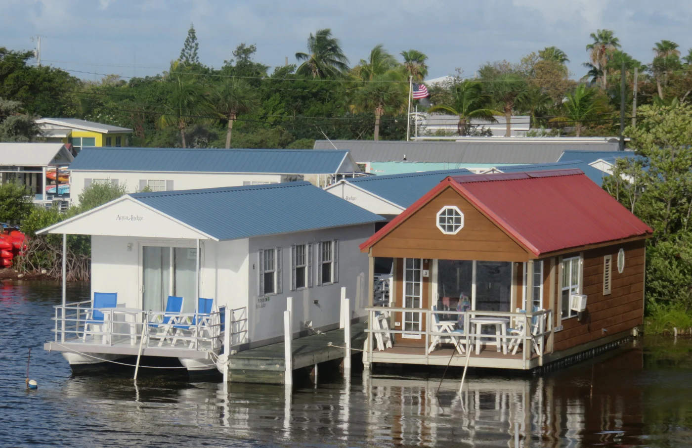 Houseboats at the Old Wooden Bridge Resort and Marina, as viewed from the bridge connecting Big Pine Key to No Name Key. (Photo: Bonnie Gross)