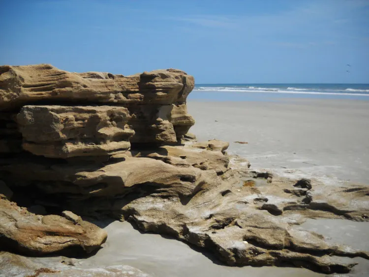 Beaches make great weekend getaways in Florida, but how about a different beach? One of the coolest places to visit in Florida is Washington Oaks beach, where waves have made fanciful swirls in the coquina rocks. It's one of the off-the-beaten-path beaches in Florida. (Photo: Bonnie Gross)